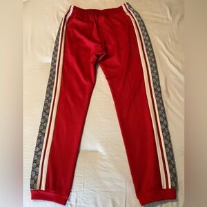 Gucci Red Elastic Waistband with gucci signature logo side style